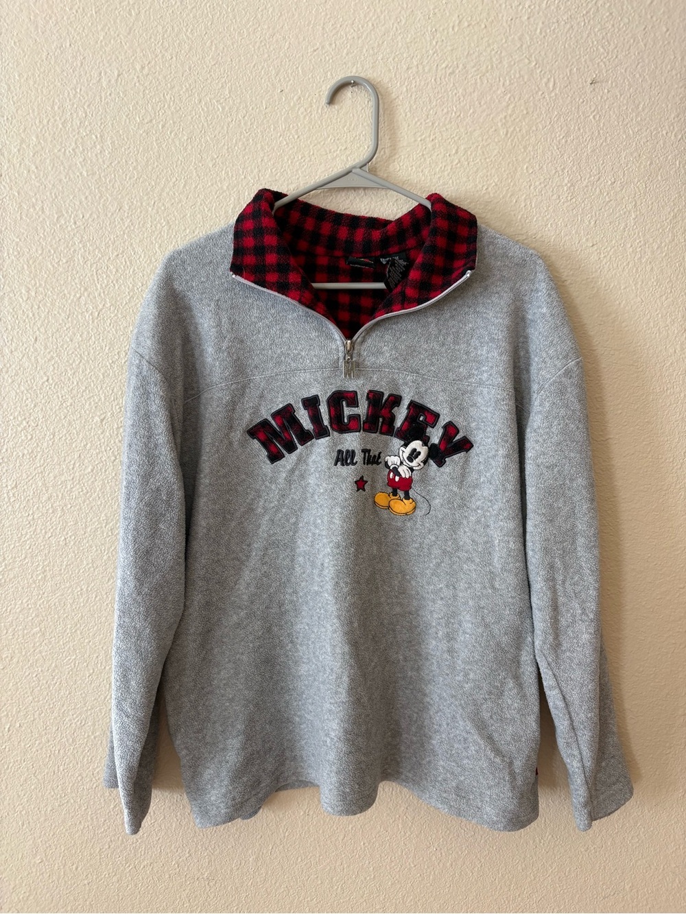 Vintage Mickey 90s 1/4 Zip Pullover Sweatshirt